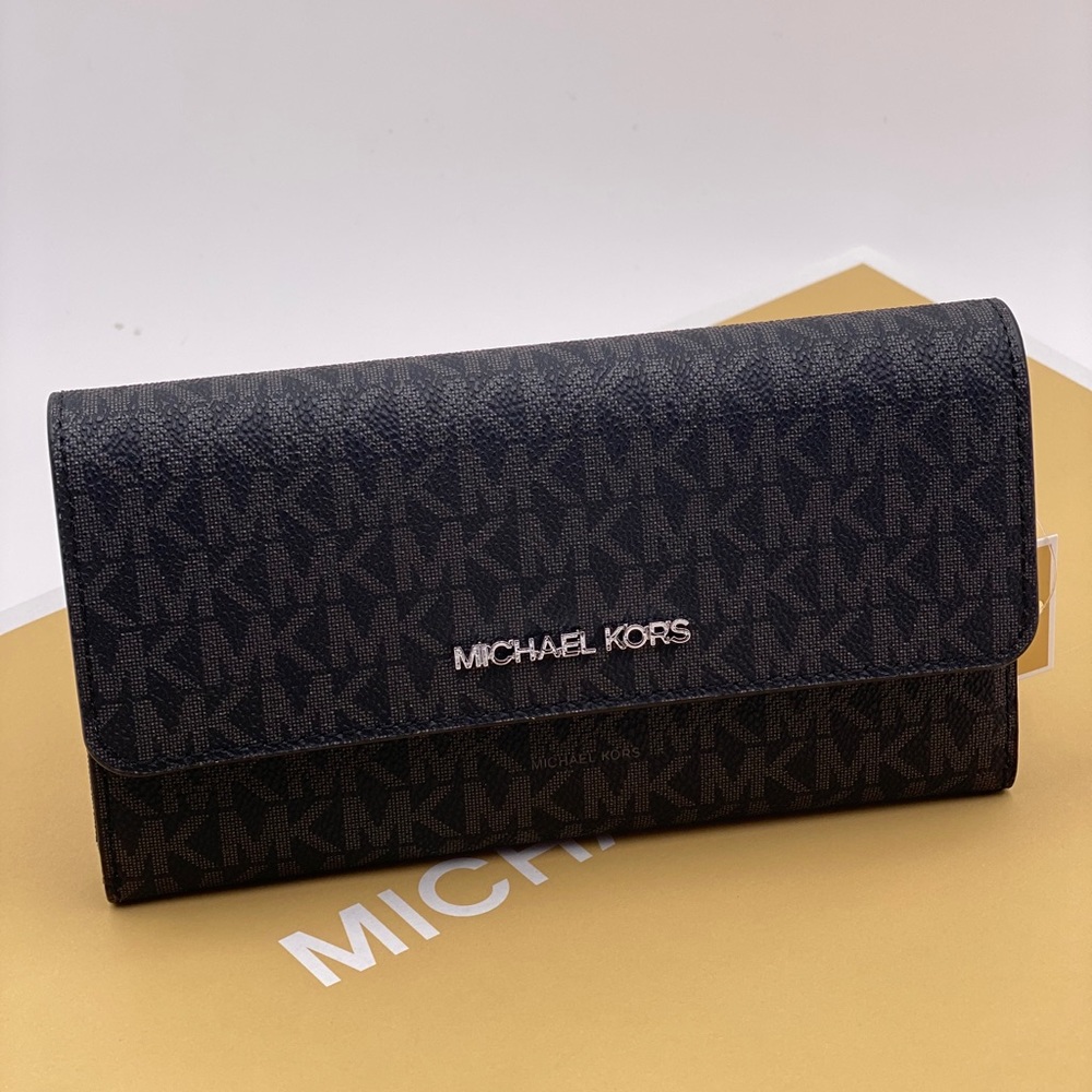 Michael Kors Jet Set Travel Trifold Wallet Black - Picture 11 of 11